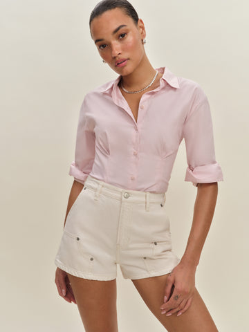 blake high rise 3” utility jean shorts