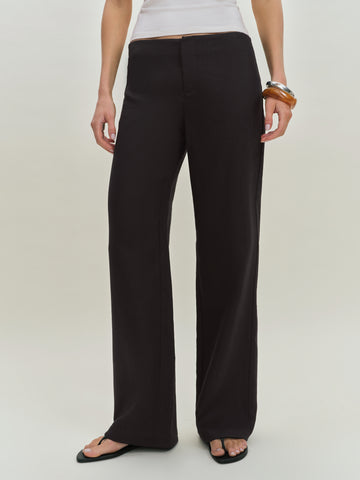 petites vida linen low rise pant