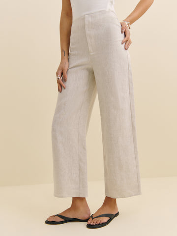 petites joni linen cropped pant