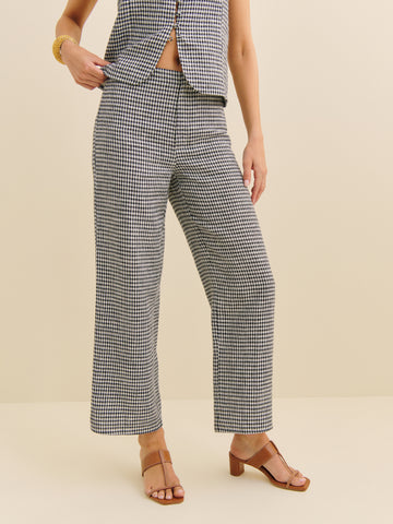 petites joni linen cropped pant