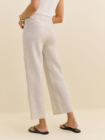 petites joni linen cropped pant