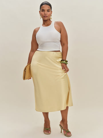 layla satin skirt es