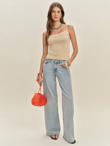 elsie cotton backless sweater