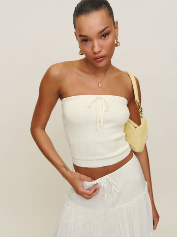 zazie cotton strapless sweater