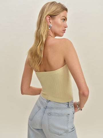 zazie cotton strapless sweater