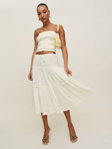 zazie cotton strapless sweater