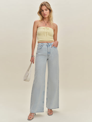 zazie cotton strapless sweater