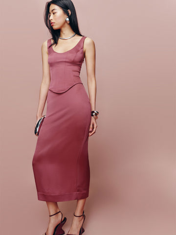 elina satin dress