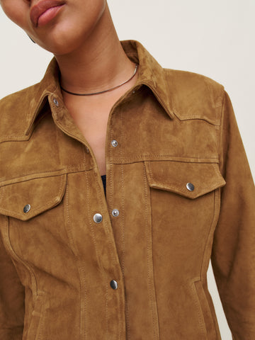veda skylar suede shirt jacket