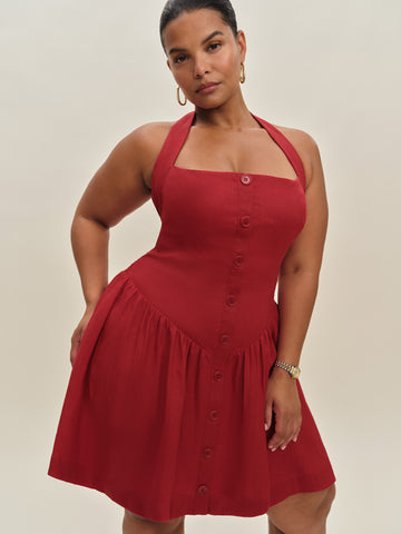 mariela linen dress es