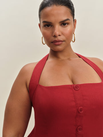 mariela linen dress es