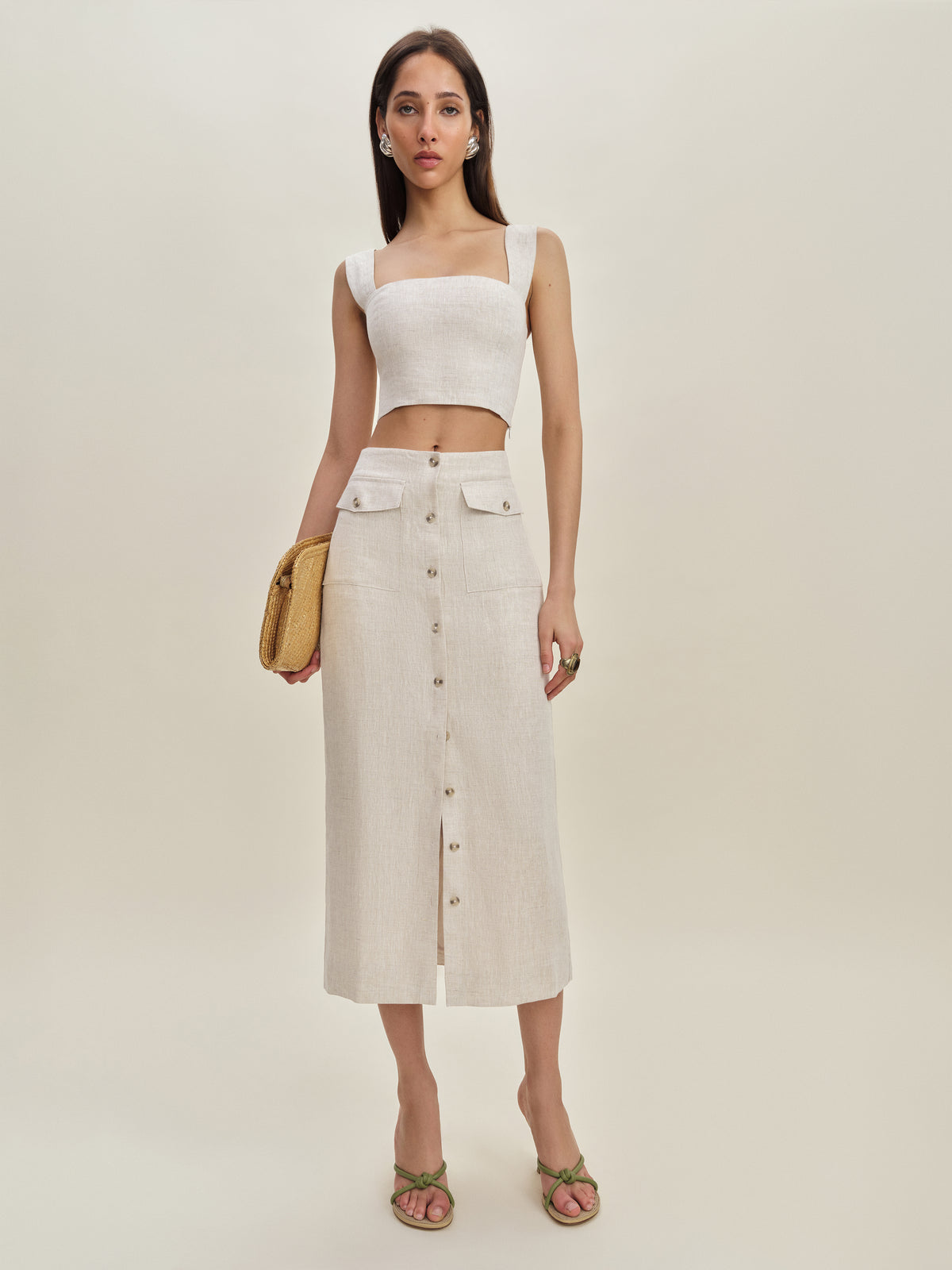 britt linen skirt