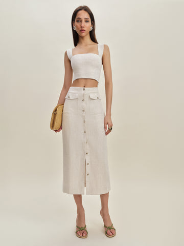 britt linen skirt