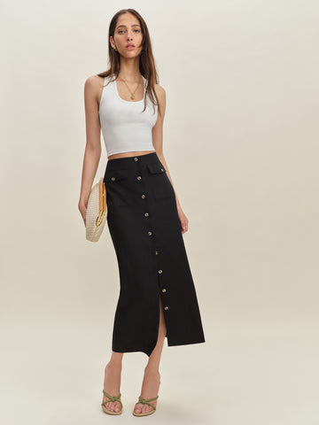 britt linen skirt