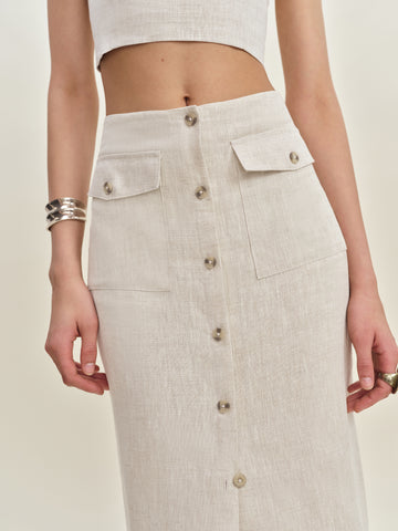 britt linen skirt
