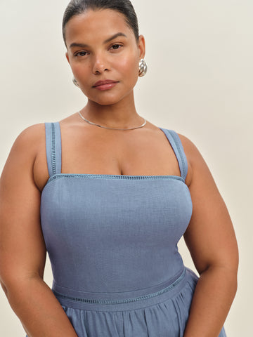 everett linen dress es