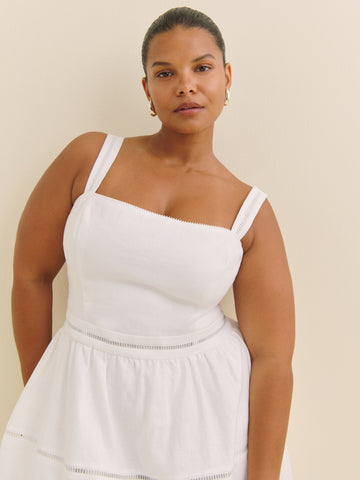 everett linen dress es