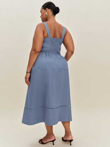 everett linen dress es