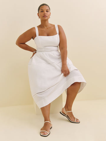 everett linen dress es