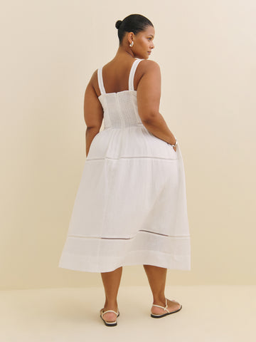 everett linen dress es