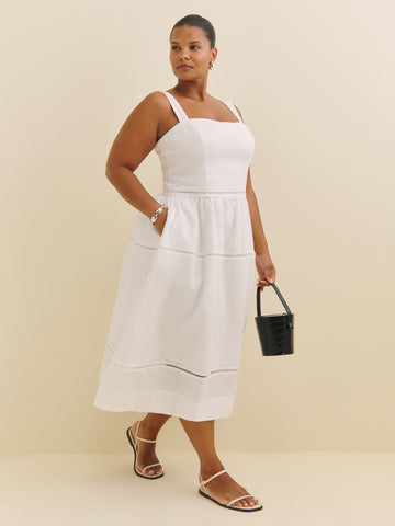 everett linen dress es