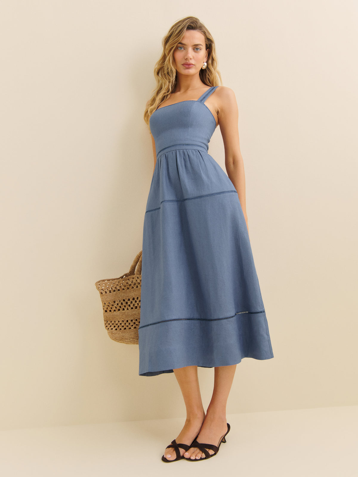 petites everett linen dress