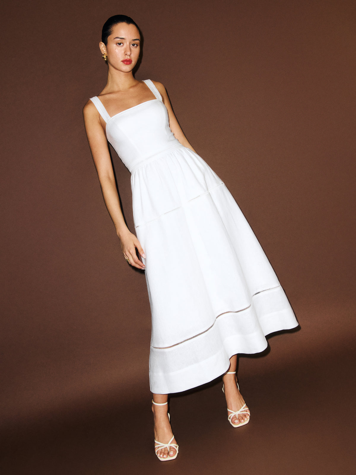 petites everett linen dress