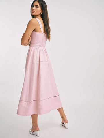 petites everett linen dress