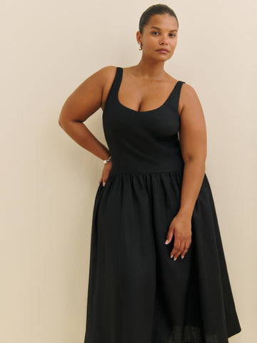 roslyn linen dress es