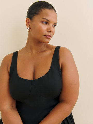 roslyn linen dress es