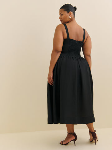 roslyn linen dress es