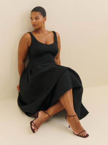 roslyn linen dress es