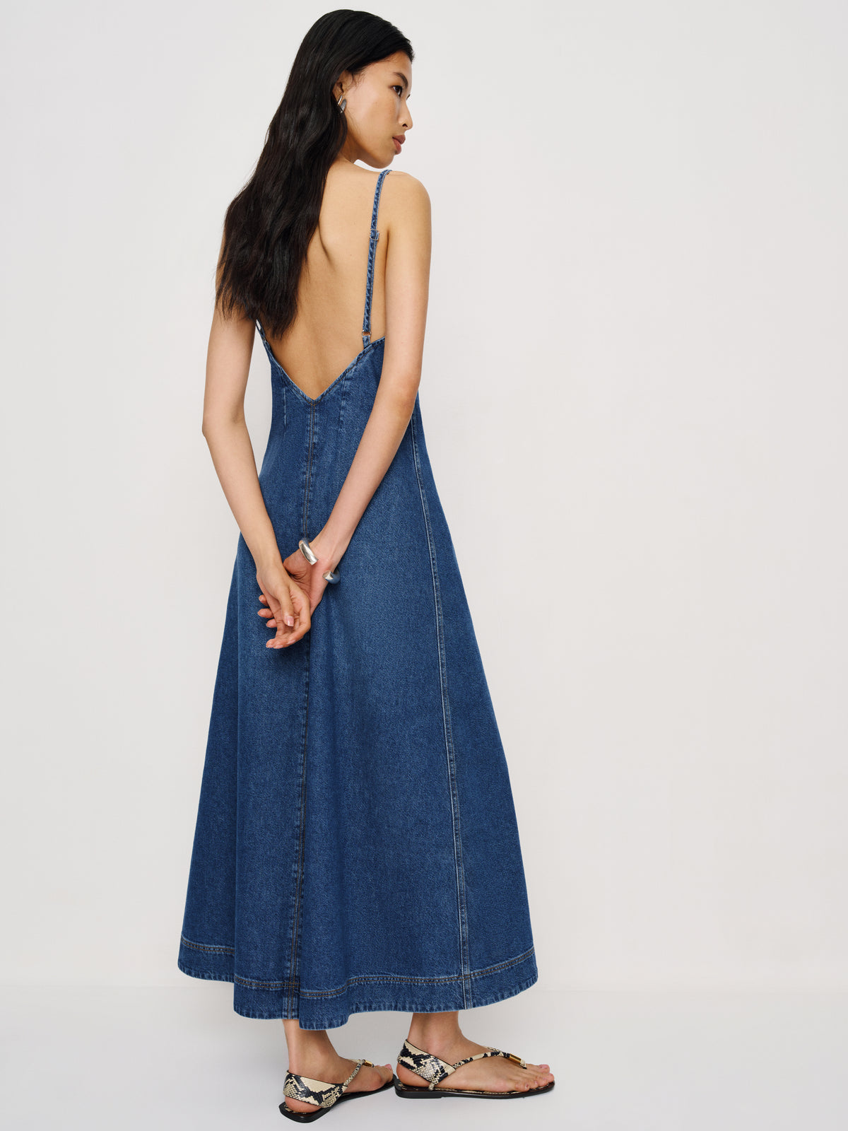 sofi denim maxi dress