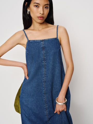sofi denim maxi dress