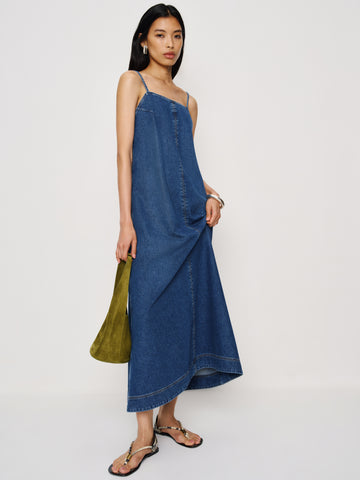 sofi denim maxi dress