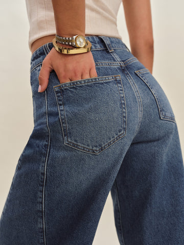 tyler mid rise barrel jeans