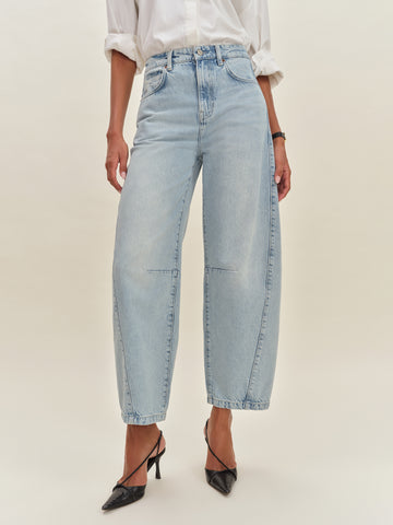 tyler mid rise barrel jeans