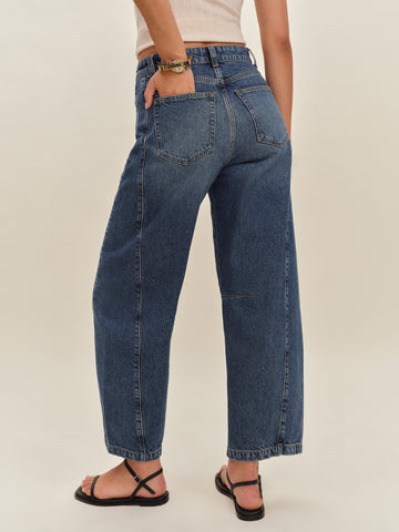 tyler mid rise barrel jeans