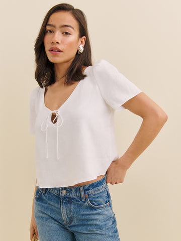 mayla linen top