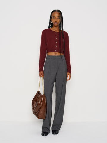 janie cashmere crew cardigan