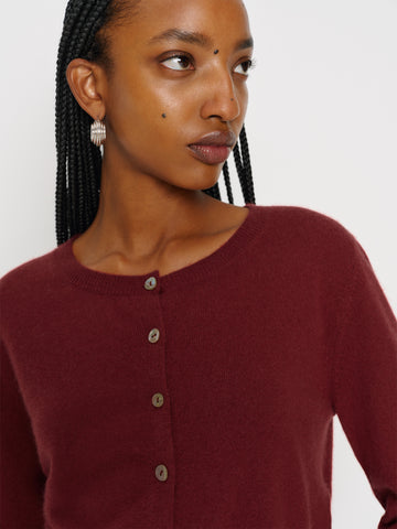 janie cashmere crew cardigan