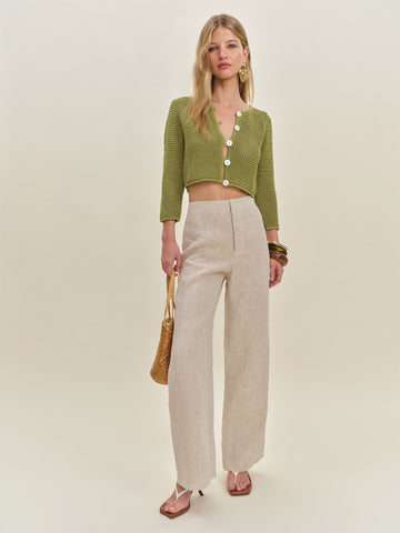 croissant cropped cardigan