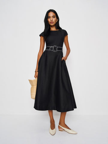 felipe belted linen dress