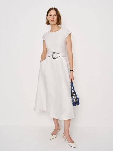 felipe belted linen dress
