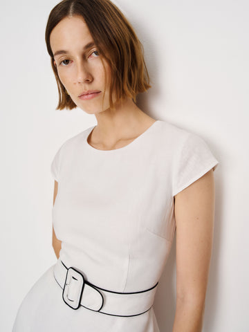 felipe belted linen dress