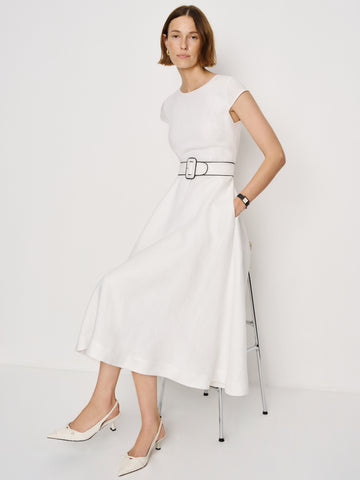 felipe belted linen dress