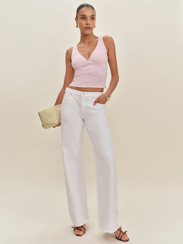 rue pointelle knit top