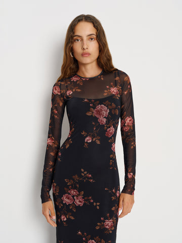 rene mesh knit dress