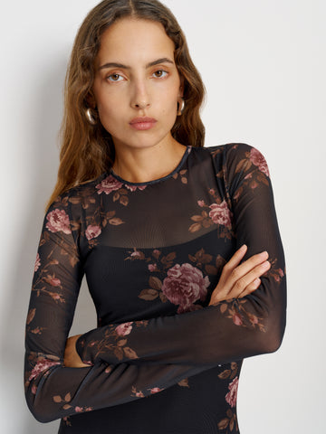 rene mesh knit dress