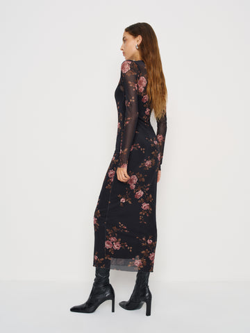 rene mesh knit dress